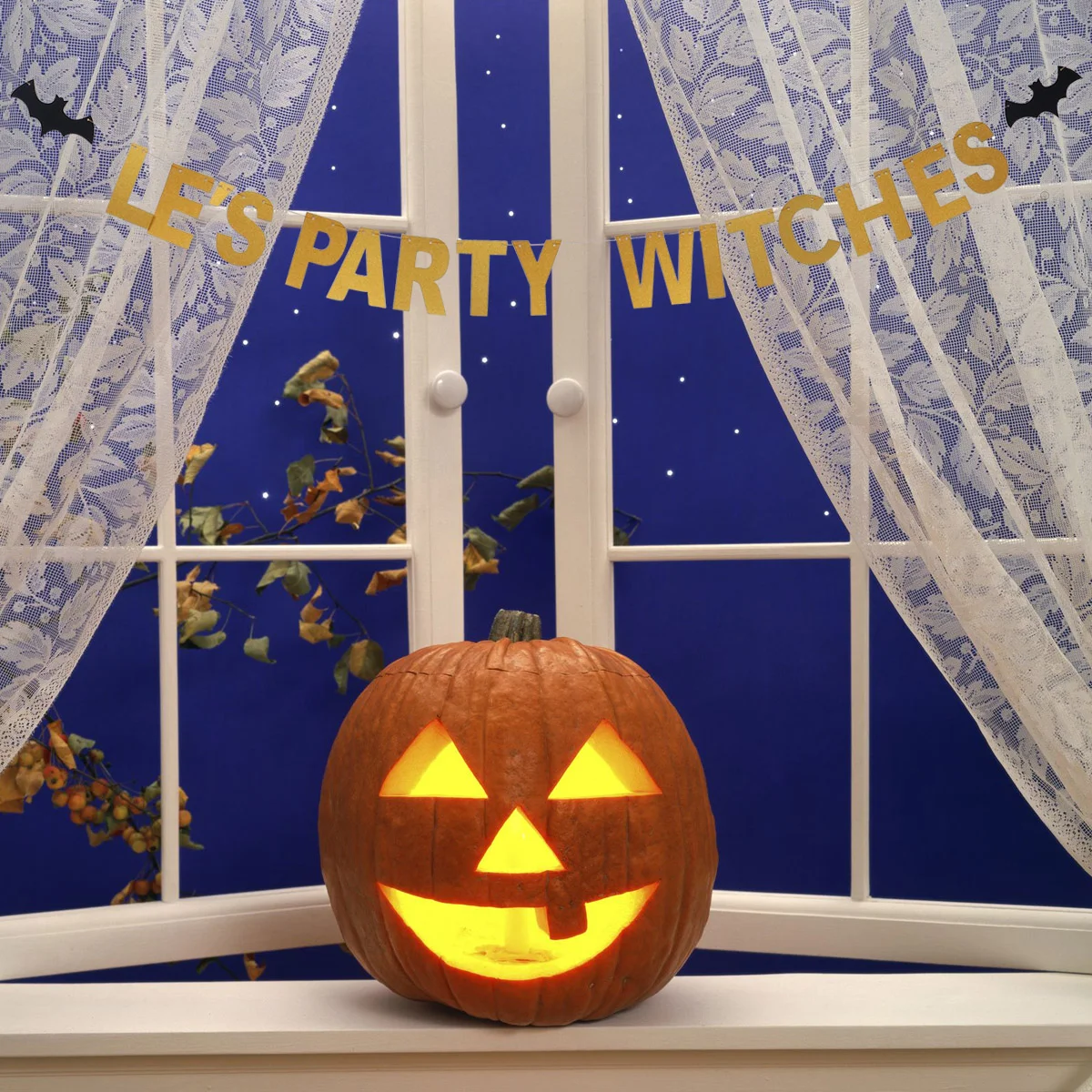 Party Banner Glitter LETS PARTY WITCHES Letter Hanging Garland Bunting with Bat Sign For Party Doorway Mantels Wall ( Golden )
Party Banner Glitter LETS PARTY WITCHES Letter Hanging Garland Bunting with Bat Sign For Party Doorway Mantels Wall ( Golden )