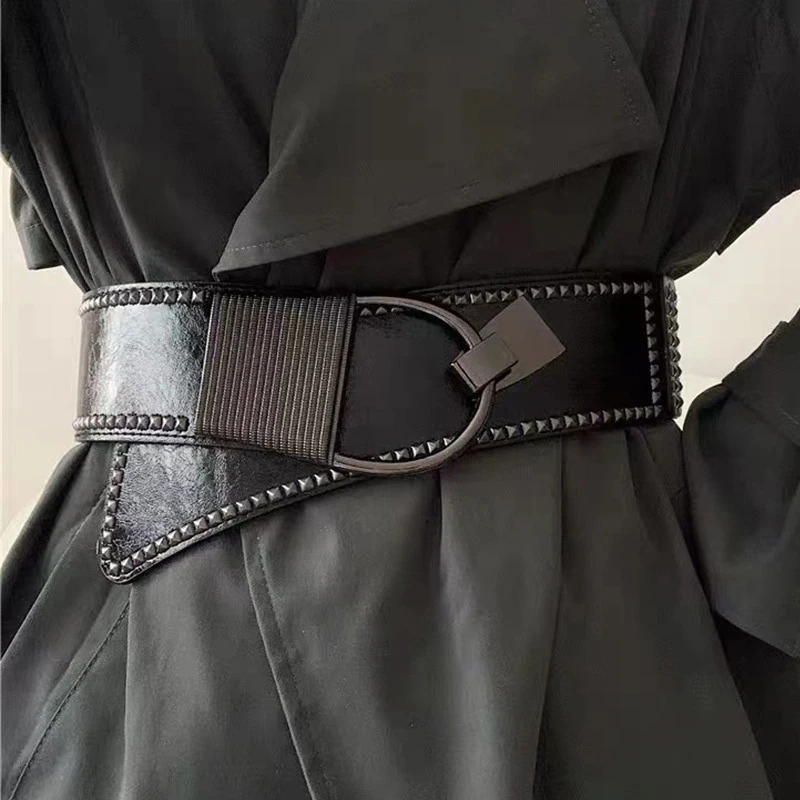 2022 New Fashion Cool Wide Belt Quality PU Leather Waist Belt Simple Slim Fit Corset Korean Waistbands All-match Elastic Belt
2022 New Fashion Cool Wide Belt Quality PU Leather Waist Belt Simple Slim Fit Corset Korean Waistbands All-match Elastic Belt
