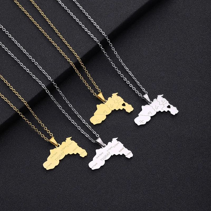 African Jewelry Heart Inside Stainless Steel Necklace Tigre Region And City Map Of Ethiopia Pendant Chain Necklace Women
African Jewelry Heart Inside Stainless Steel Necklace Tigre Region And City Map Of Ethiopia Pendant Chain Necklace Women