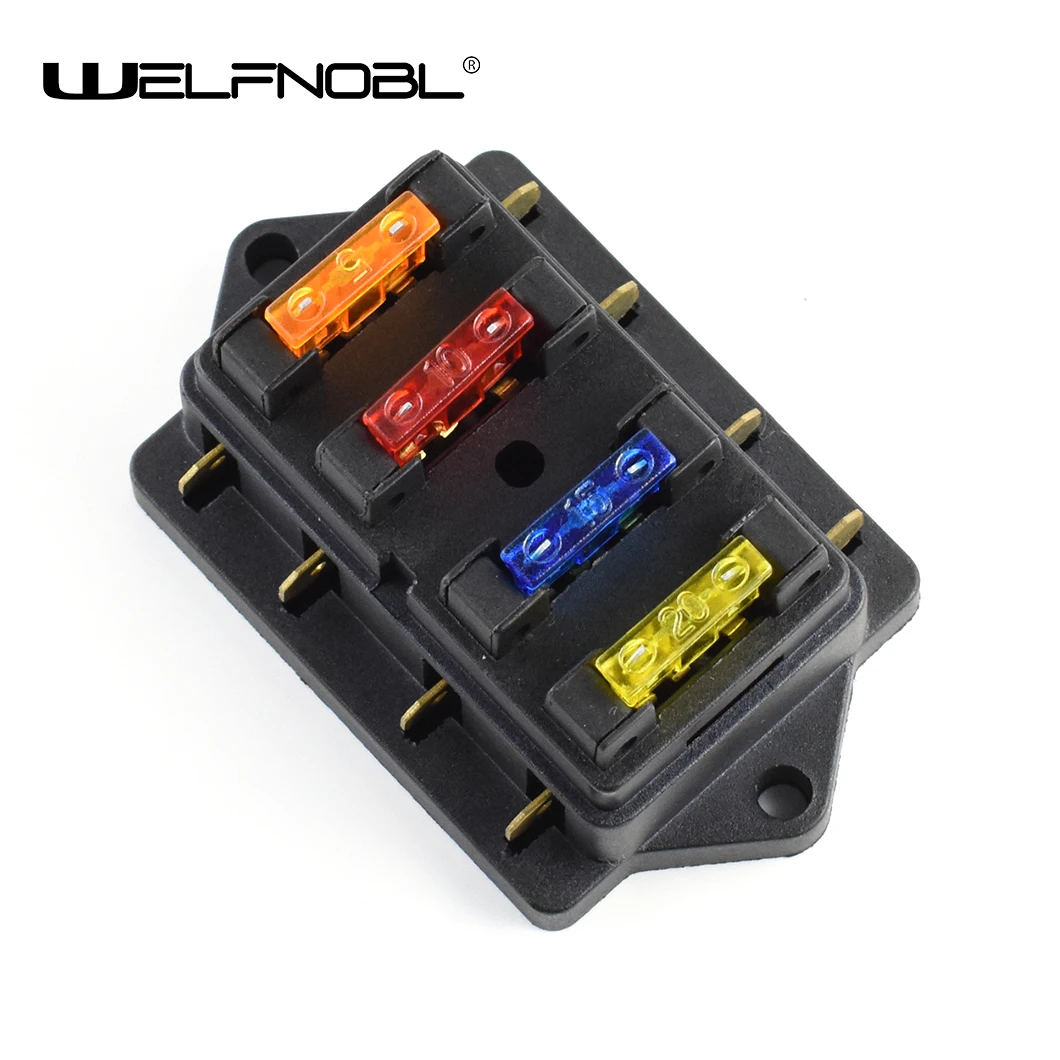 4-Way Fuse Block Multiway Car Blades type Fuse Block dustproof Fuse Box Holder ATC fuse
4-Way Fuse Block Multiway Car Blades type Fuse Block dustproof Fuse Box Holder ATC fuse