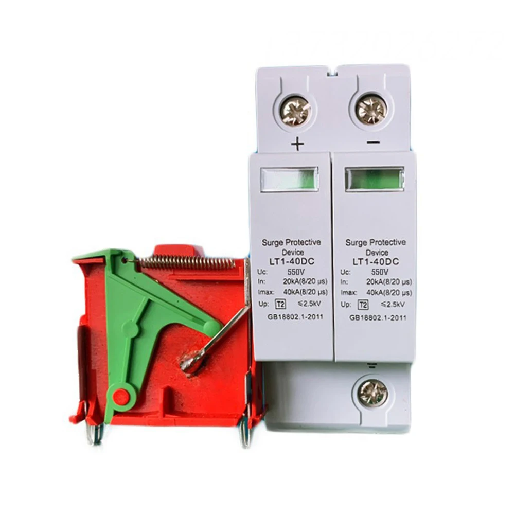 SPD Surge Protector Protective Device 2P AC 40kA 420V Surge Arrester Photovoltaic Surge Protector Light Protector
SPD Surge Protector Protective Device 2P AC 40kA 420V Surge Arrester Photovoltaic Surge Protector Light Protector