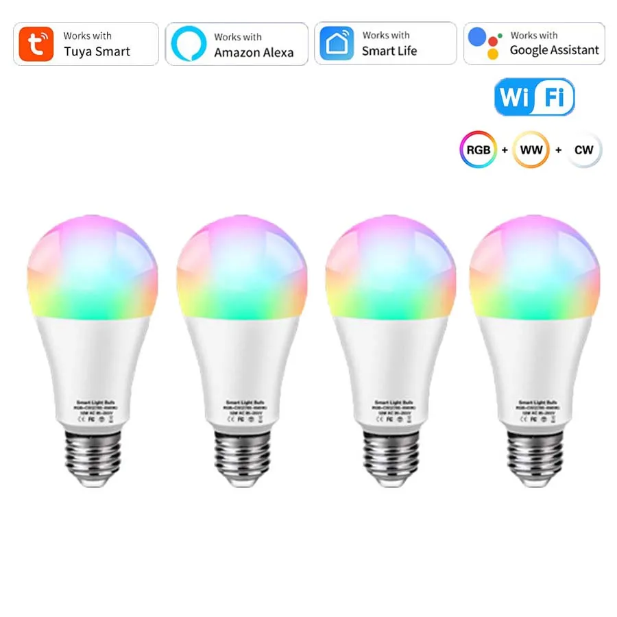 Tuya WiFi RGB Светодиодная лампа E27 12/15/18 Вт
Tuya WiFi RGB Светодиодная лампа E27 12/15/18 Вт