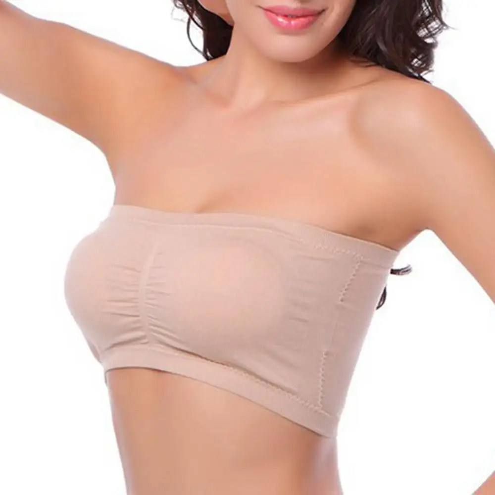 Women's solid color applique tube top bandeau strapless bra brassiere chest wrap women's bra 2021
Women's solid color applique tube top bandeau strapless bra brassiere chest wrap women's bra 2021