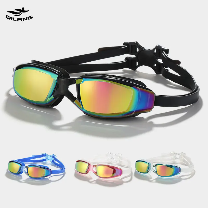 Swim Goggles Adult Large Frame Electroplating Swimming Glasses Silicone HD Waterproof Anti-Fog Goggles
Swim Goggles Adult Large Frame Electroplating Swimming Glasses Silicone HD Waterproof Anti-Fog Goggles