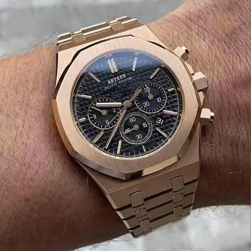 Men Watches Waterproof 42MM Multi-function Quartz Movement Chronograph Stopwatch Sapphire Glass Stainless Steel Male wristwatch
Men Watches Waterproof 42MM Multi-function Quartz Movement Chronograph Stopwatch Sapphire Glass Stainless Steel Male wristwatch