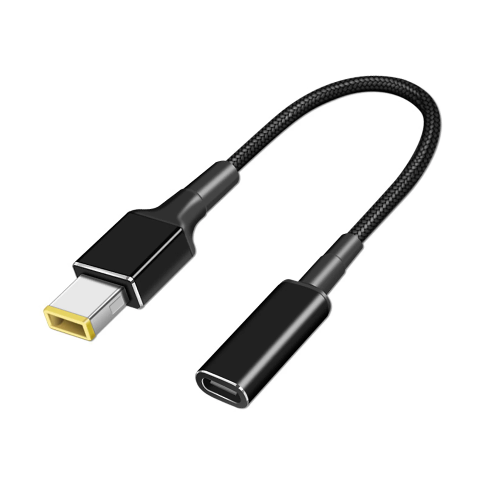 Type C Female To Rectangle DC Male Converter PD 100W USB C Fast Charging Adapter Braided Wire Power Adapter Connector
Type C Female To Rectangle DC Male Converter PD 100W USB C Fast Charging Adapter Braided Wire Power Adapter Connector