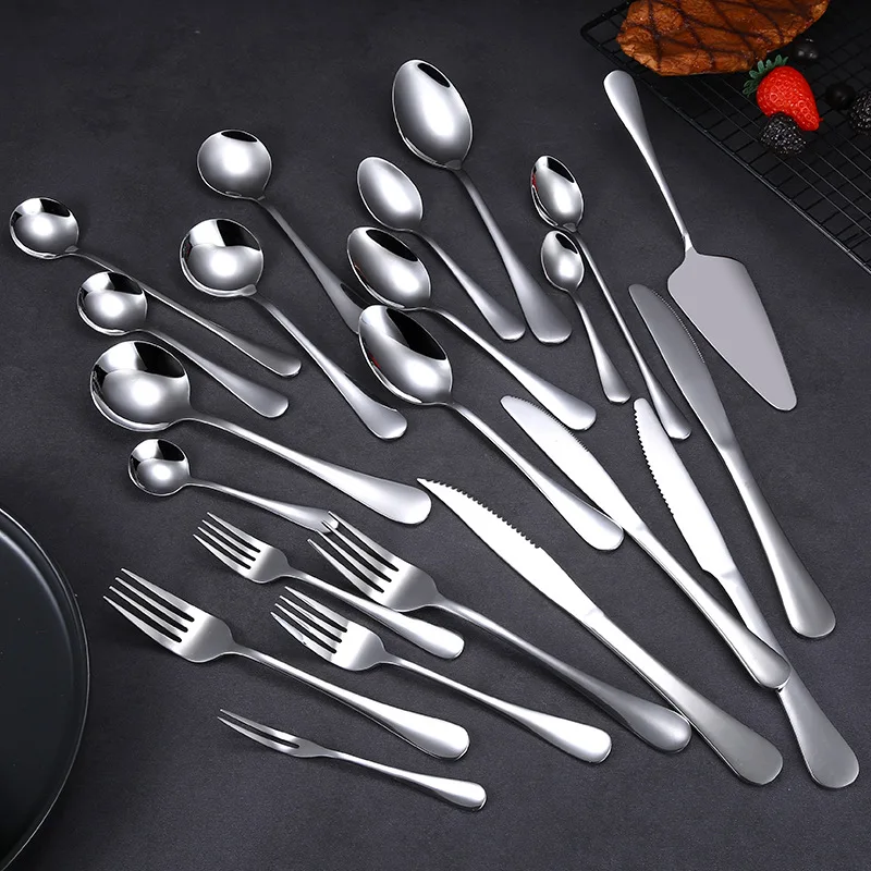 Western Cutlery Stainless Steel Tableware Coffee Stirring Spoon Cake Spatula Hotel Knife Fork Spoon Set Kitchen Steak Knife
Western Cutlery Stainless Steel Tableware Coffee Stirring Spoon Cake Spatula Hotel Knife Fork Spoon Set Kitchen Steak Knife