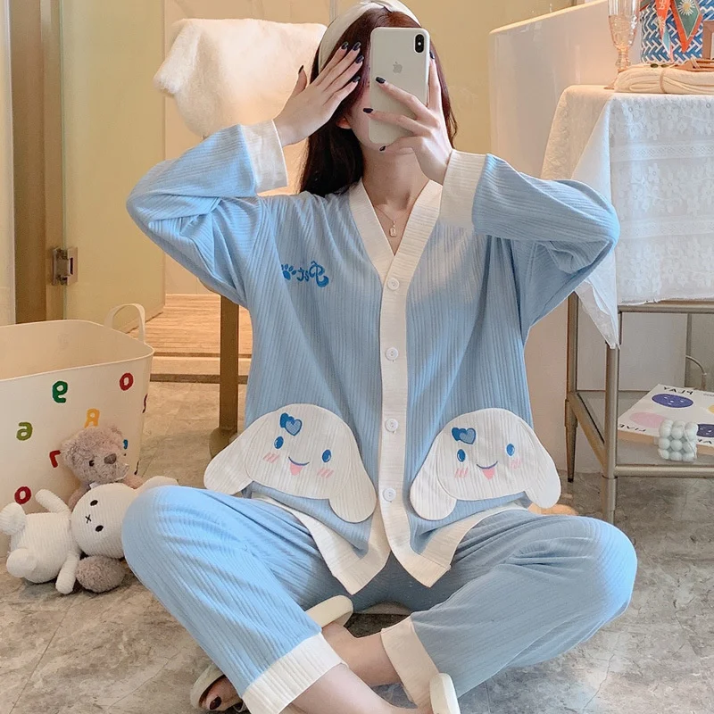 Cinnamorol Pajamas Sanrio Kawaii Kuromi Anime Clothes Loose Long Sleeve Pants Loungewear Set Hello Kitty Birthday Gift
Cinnamorol Pajamas Sanrio Kawaii Kuromi Anime Clothes Loose Long Sleeve Pants Loungewear Set Hello Kitty Birthday Gift