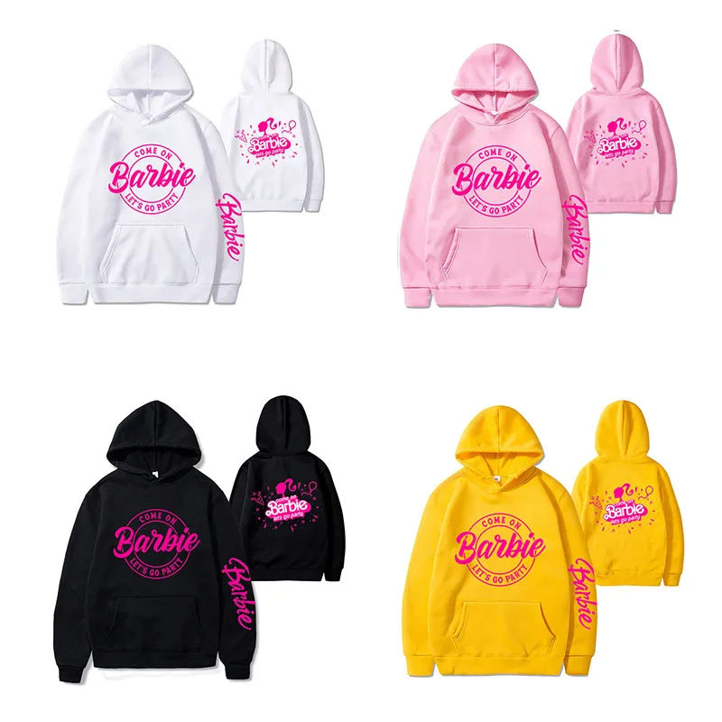 Spring Autumn Velvet Barbie Hooded Sweatshirt Cartoon Animation Versatile Casual Couple Style Large Size Loose Top Women
Spring Autumn Velvet Barbie Hooded Sweatshirt Cartoon Animation Versatile Casual Couple Style Large Size Loose Top Women