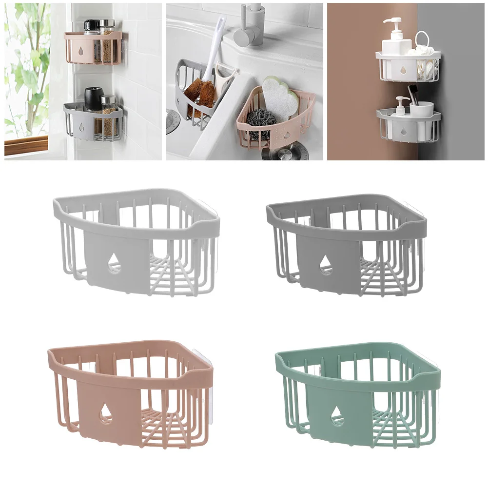 Triangular Corner Bathroom Shelf Wall-Mounted Storage Rack Lotions Storage Kitchen Sponge Brush Organizer For Bathroom Rack
Triangular Corner Bathroom Shelf Wall-Mounted Storage Rack Lotions Storage Kitchen Sponge Brush Organizer For Bathroom Rack