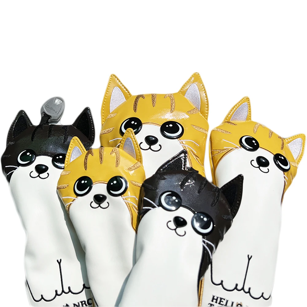 Golf Club Cover Cute Crooked Cat Golf Wood Cover PU Leather Waterproof Soft Comfortable for Driver Fairway Hybrid Wood Covers
Golf Club Cover Cute Crooked Cat Golf Wood Cover PU Leather Waterproof Soft Comfortable for Driver Fairway Hybrid Wood Covers