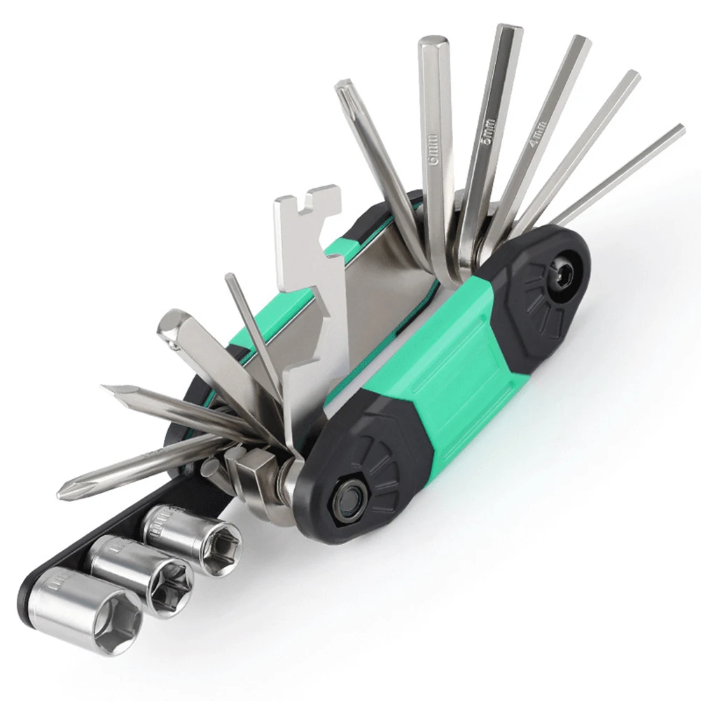 Bike Tools 16 In 1 Bicycle Repairing Set Bike MTB Multi Repair Tool Kit Bicycle Cycling Steel Tools Repair Kits Set Bicicleta
Bike Tools 16 In 1 Bicycle Repairing Set Bike MTB Multi Repair Tool Kit Bicycle Cycling Steel Tools Repair Kits Set Bicicleta