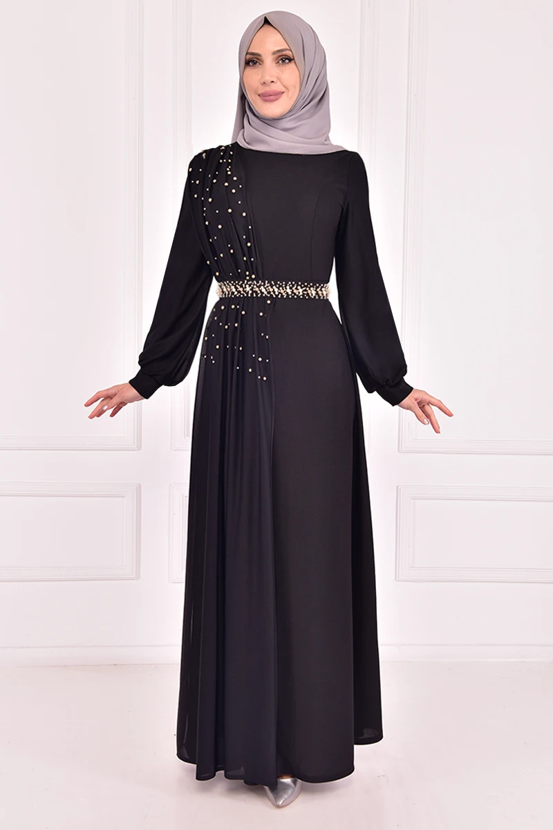 Chiffon Detail Dress Black Occasion Dresses For Women Abaya Dress Muslim Woman Dress Saudi Arabian Abaya İslamic ASM2448
Chiffon Detail Dress Black Occasion Dresses For Women Abaya Dress Muslim Woman Dress Saudi Arabian Abaya İslamic ASM2448