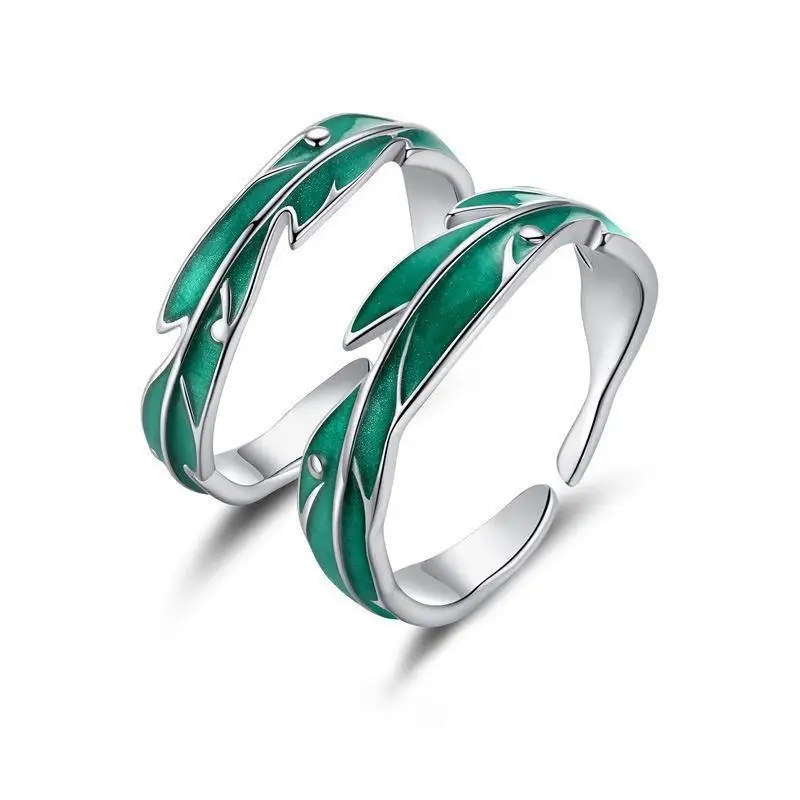 925 Sterling Silver Green Banana Leaf Adjustable Open Rings For Women Couple Engagement Luxury Jewelry Items With Free Shipping
925 Sterling Silver Green Banana Leaf Adjustable Open Rings For Women Couple Engagement Luxury Jewelry Items With Free Shipping
