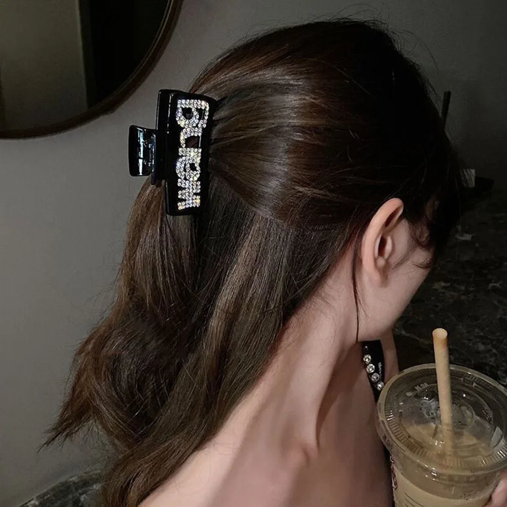 Korean Black Hair Claw Clips For Women Crab AccessoriesRhinestone Claws Clip Hairclip Hairpins Crab Clamp Fashion Jewelry
Korean Black Hair Claw Clips For Women Crab AccessoriesRhinestone Claws Clip Hairclip Hairpins Crab Clamp Fashion Jewelry
