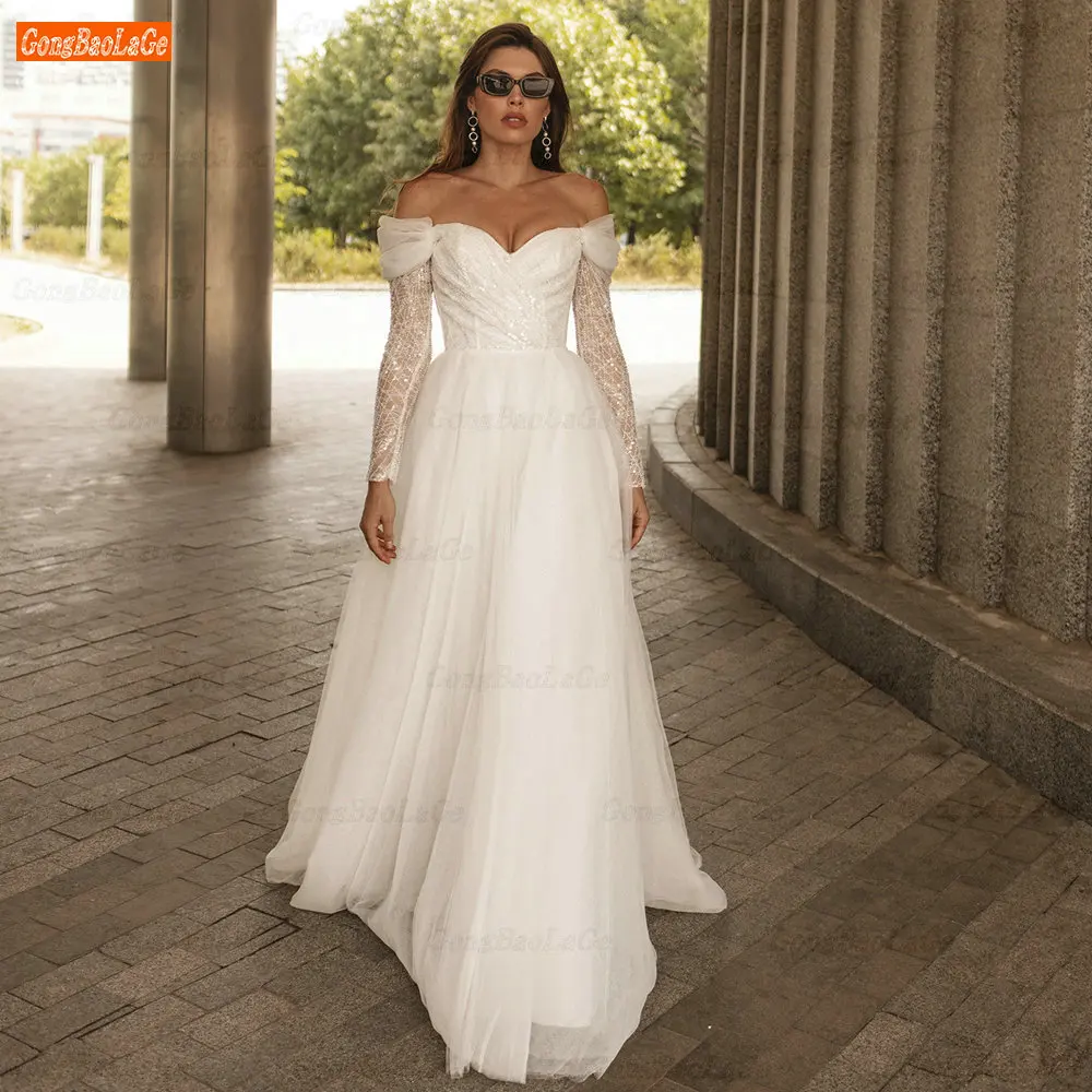 Luxury Sweetheart Wedding Dress for Women 2022 Bride Gown Lace Up Long Sleeves Robe De Mariée Vestidos Elegantes Para Mujer
Luxury Sweetheart Wedding Dress for Women 2022 Bride Gown Lace Up Long Sleeves Robe De Mariée Vestidos Elegantes Para Mujer