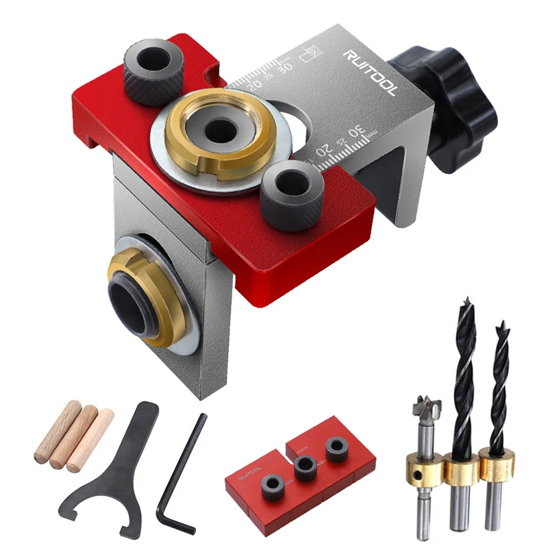 3 In 1 Adjustable Doweling Jig Woodworking Pocket Hole Jig With 8/10/15mm Drill Bit For Drilling Guide Locator Puncher Tools
3 In 1 Adjustable Doweling Jig Woodworking Pocket Hole Jig With 8/10/15mm Drill Bit For Drilling Guide Locator Puncher Tools