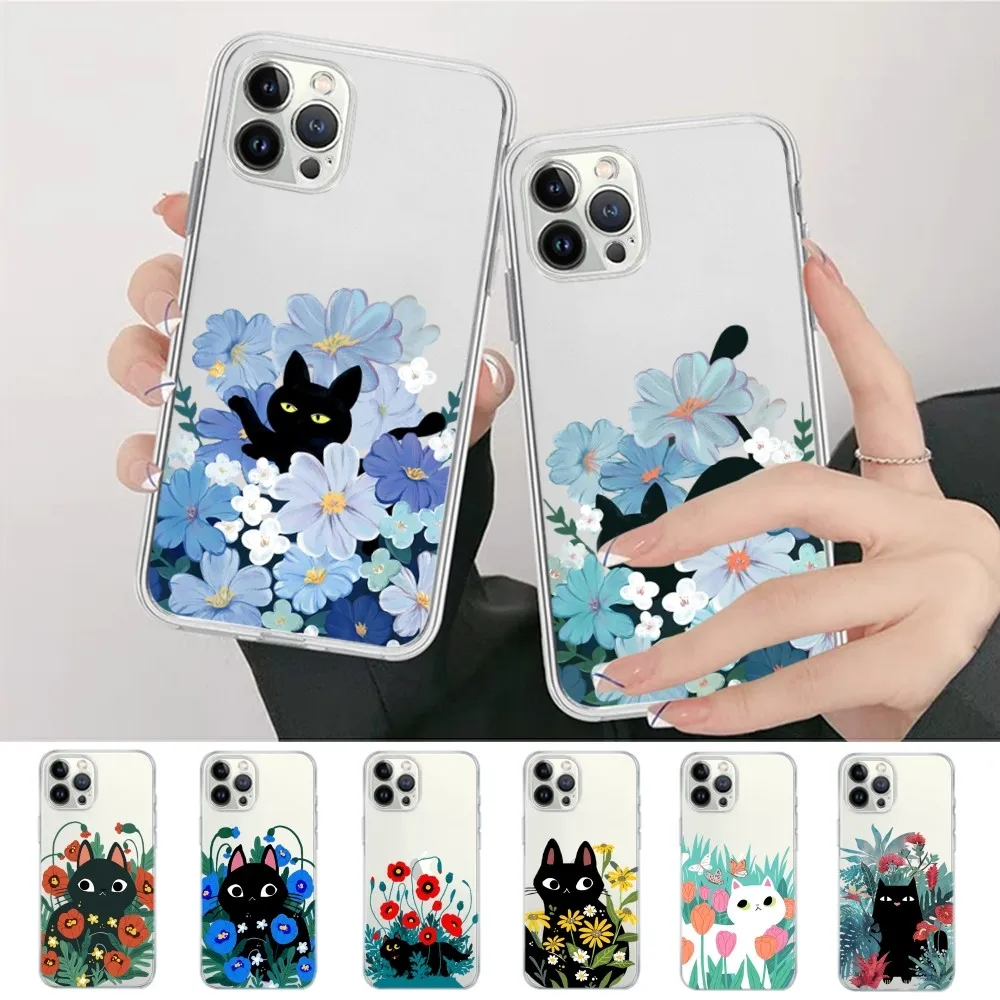 Fashion Cute flowers Cat Phone Case For iPhone 13 14 Pro Max XS XR 12 11 Pro 13 Mini 6 7 8 Plus Soft Clear Back Cover
Fashion Cute flowers Cat Phone Case For iPhone 13 14 Pro Max XS XR 12 11 Pro 13 Mini 6 7 8 Plus Soft Clear Back Cover