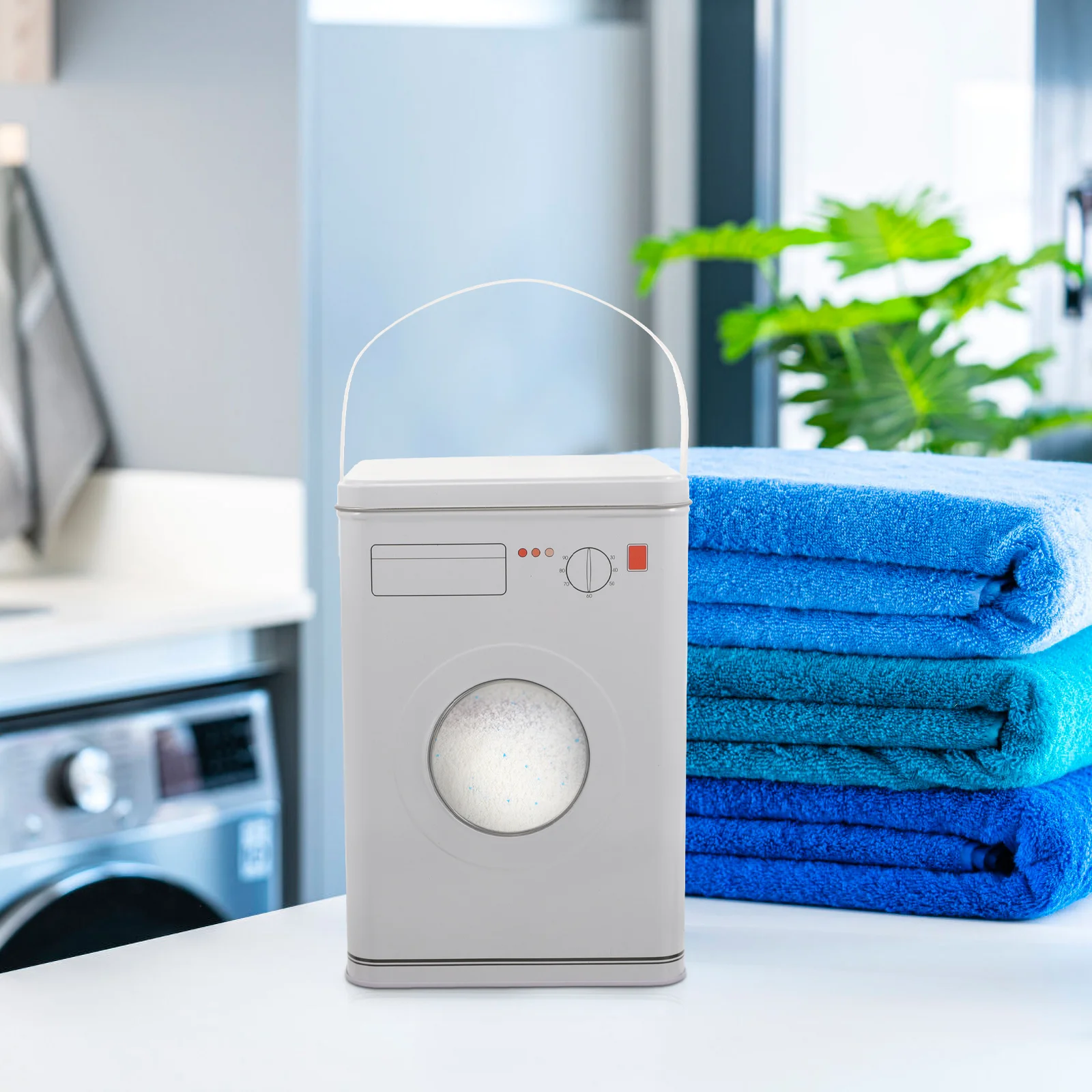 Large Capacity Laundry Powder Detergents Container Washing Machine Shaped Metal Powder Box Detergents Case 
Large Capacity Laundry Powder Detergents Container Washing Machine Shaped Metal Powder Box Detergents Case