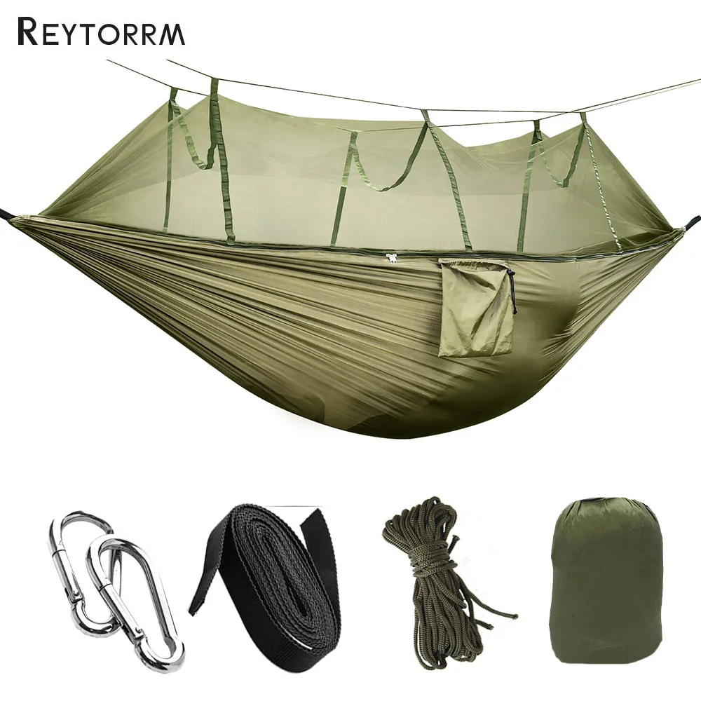 260*130cm Double Hammock with Mosquito Net Anti-Bug Net Hanging Sleeping Bed Hammock with Tree Straps Outdoor Camping Survival
260*130cm Double Hammock with Mosquito Net Anti-Bug Net Hanging Sleeping Bed Hammock with Tree Straps Outdoor Camping Survival