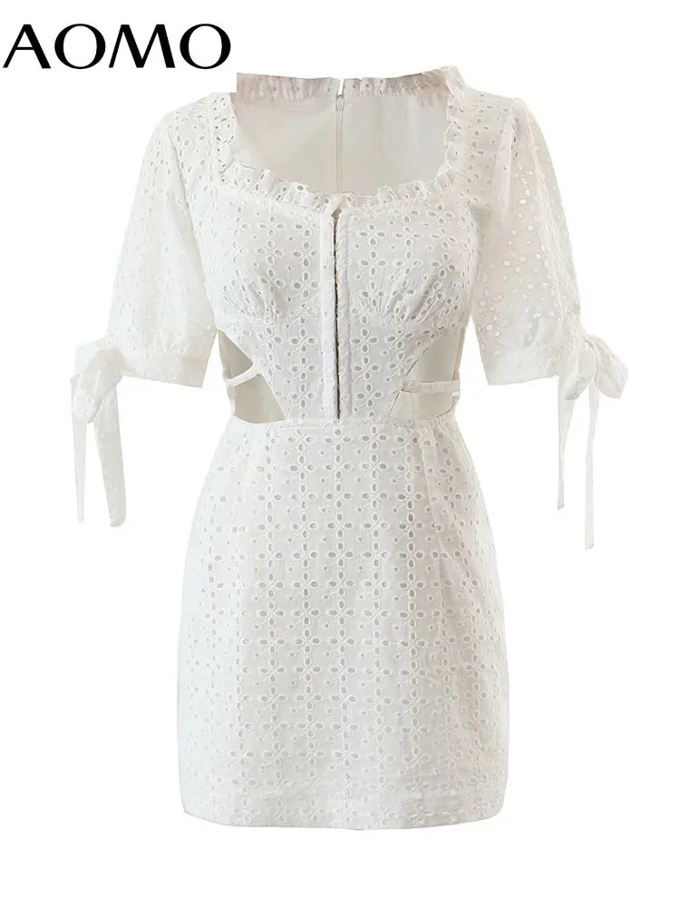 AOMO 2023 Women Summer White Embroidery Cut-out Dress Puff Short Sleeve Ladies Vintage Mini Dress DZ70A
AOMO 2023 Women Summer White Embroidery Cut-out Dress Puff Short Sleeve Ladies Vintage Mini Dress DZ70A