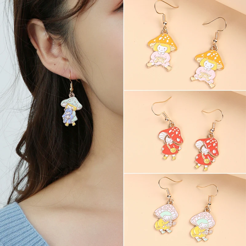 Cartoon Cute Mushroom Girl Enamel Necklace Alloy Reading Books Playing Games Holding Bear Girl Kawaii Necklace Fashion Jewelry
Cartoon Cute Mushroom Girl Enamel Necklace Alloy Reading Books Playing Games Holding Bear Girl Kawaii Necklace Fashion Jewelry