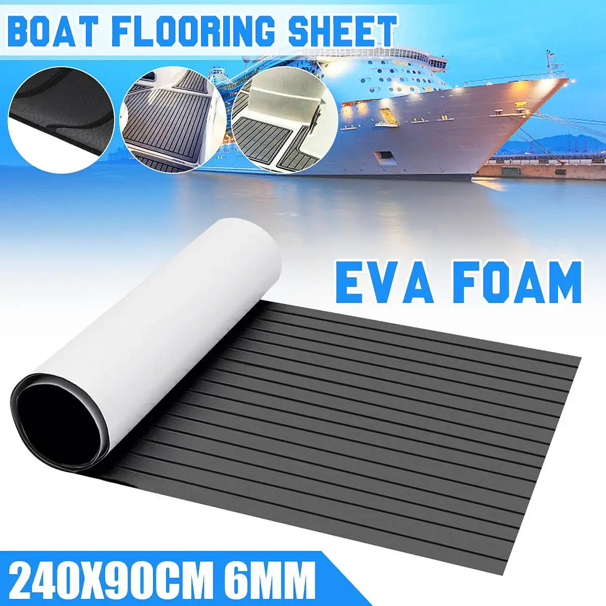900x2400x6mm EVA Foam Faux Teak Boat Deck Mat Decking Sheet Yacht Flooring Anti Skid Mat Self Adhesive Vehicle Pad
900x2400x6mm EVA Foam Faux Teak Boat Deck Mat Decking Sheet Yacht Flooring Anti Skid Mat Self Adhesive Vehicle Pad