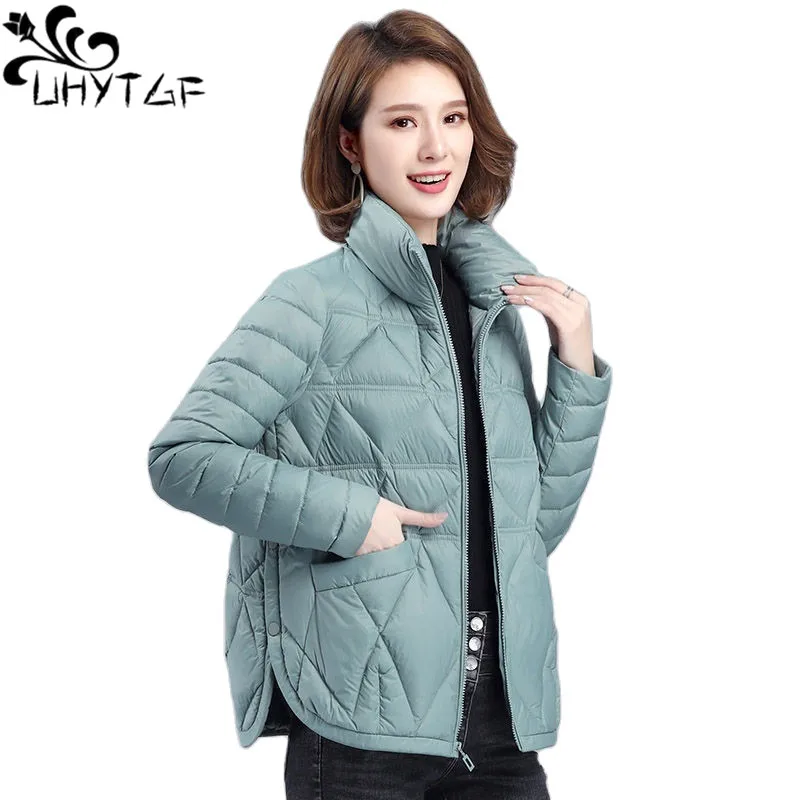 UHYTGF Light Thin Down Cotton Jacket Women's Zipper Pocket Loose Winter Coat Female Casual Warm Short Overcoat Parker Ladies 83
UHYTGF Light Thin Down Cotton Jacket Women's Zipper Pocket Loose Winter Coat Female Casual Warm Short Overcoat Parker Ladies 83