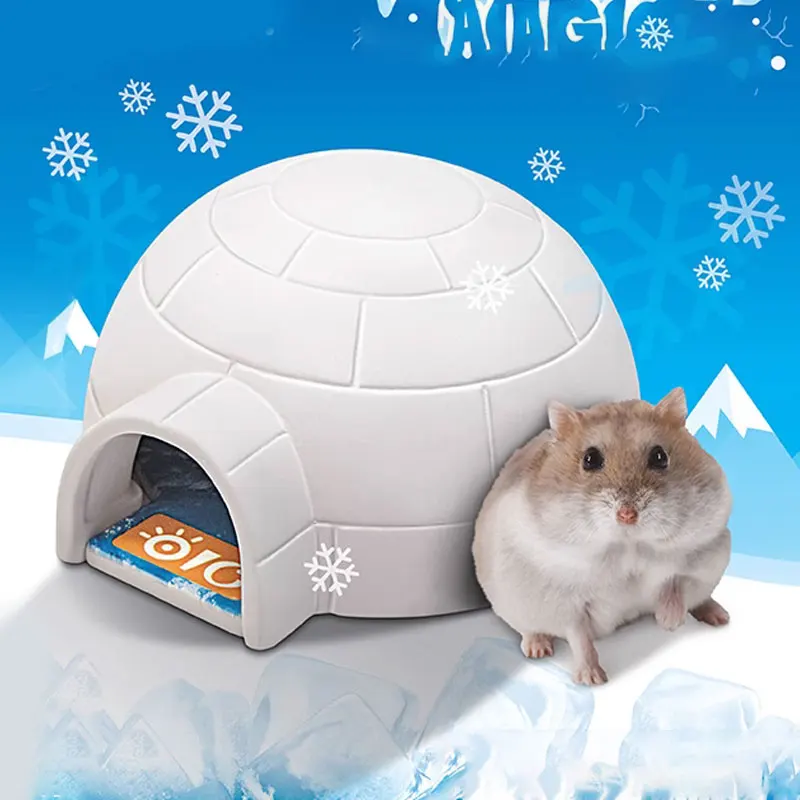 

Hamster Cages Cool Ice House Bear Cub Heatstroke Porcelain Nest Heat Dissipation Summer Cooling Hamster Supplies