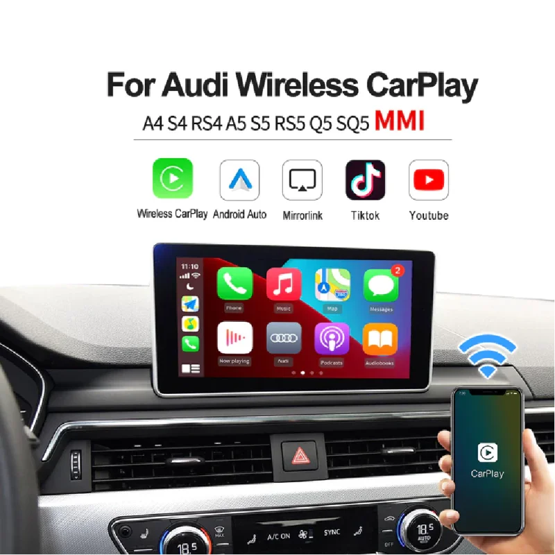 2022 New Carlinkit Wireless Car Play Android Auto Carplay Module For Audi A4 S4 A5 S5 RS5 Q5 MMI Multimedia Interface Retrofit
2022 New Carlinkit Wireless Car Play Android Auto Carplay Module For Audi A4 S4 A5 S5 RS5 Q5 MMI Multimedia Interface Retrofit