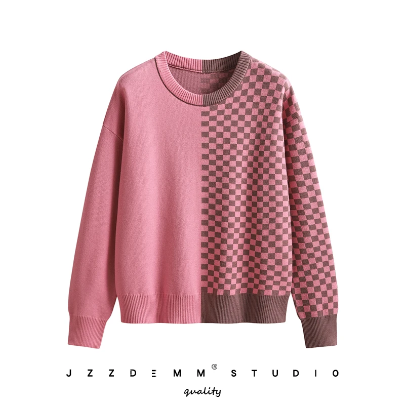Checkerboard plaid jacquard pullover women's autumn and winter new color matching fashion design sense asymmetric top sweater
Checkerboard plaid jacquard pullover women's autumn and winter new color matching fashion design sense asymmetric top sweater