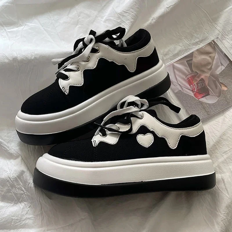 2023 Autumn Patchwork Sneakers Women Casual Heart Zapatillas Mujer Fashion Black Ladies Footwear Kawaii Daily Shoes Woman
2023 Autumn Patchwork Sneakers Women Casual Heart Zapatillas Mujer Fashion Black Ladies Footwear Kawaii Daily Shoes Woman