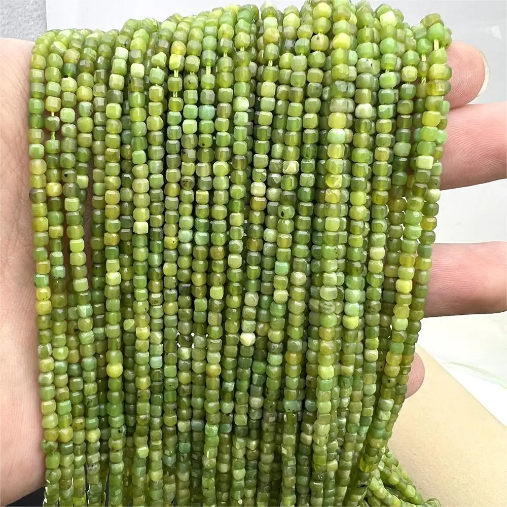 Natural Candian Green Jade Faceted Cube Cut Stone Loose Spacer Beads Strands Jewelry Making Accessories DIY Cylindrical Bead
Natural Candian Green Jade Faceted Cube Cut Stone Loose Spacer Beads Strands Jewelry Making Accessories DIY Cylindrical Bead