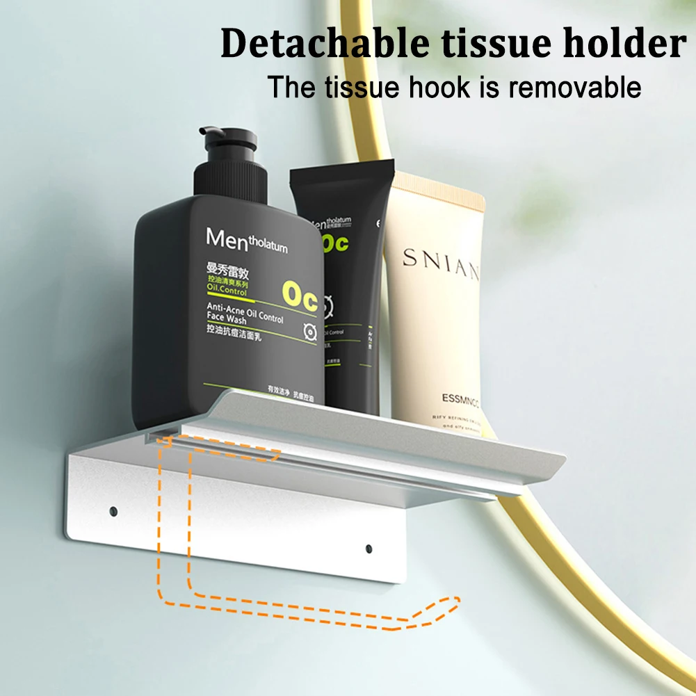 Aluminum Alloy Toilet Paper Holder Shelf With Tray Bathroom Wall Hanging Punch-Free Toilet Paper Roll Holder Bathroom Fixture
Aluminum Alloy Toilet Paper Holder Shelf With Tray Bathroom Wall Hanging Punch-Free Toilet Paper Roll Holder Bathroom Fixture