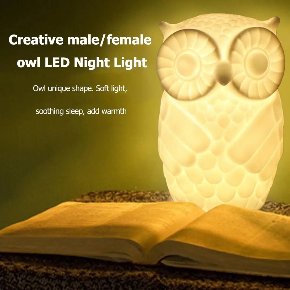 Owl-shaped LED Night Light Battery Power 1W Bedside Lamp Bedroom Home Decoration Soft Light Effect Not Dazzling Non Fading
Owl-shaped LED Night Light Battery Power 1W Bedside Lamp Bedroom Home Decoration Soft Light Effect Not Dazzling Non Fading
