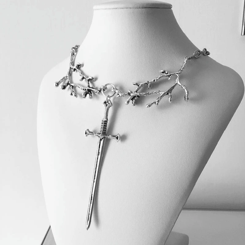 Viking necklace chain with tree branch sword pendant Goth Forest Jewelry women men fashion Gifts Classic necklace medieval new
Viking necklace chain with tree branch sword pendant Goth Forest Jewelry women men fashion Gifts Classic necklace medieval new