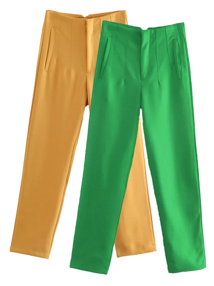 2022 Women Spring Trousers Suits High Waisted Pant Fashion Office Lady Beige Elegant Casual Famale Stright Pants
2022 Women Spring Trousers Suits High Waisted Pant Fashion Office Lady Beige Elegant Casual Famale Stright Pants