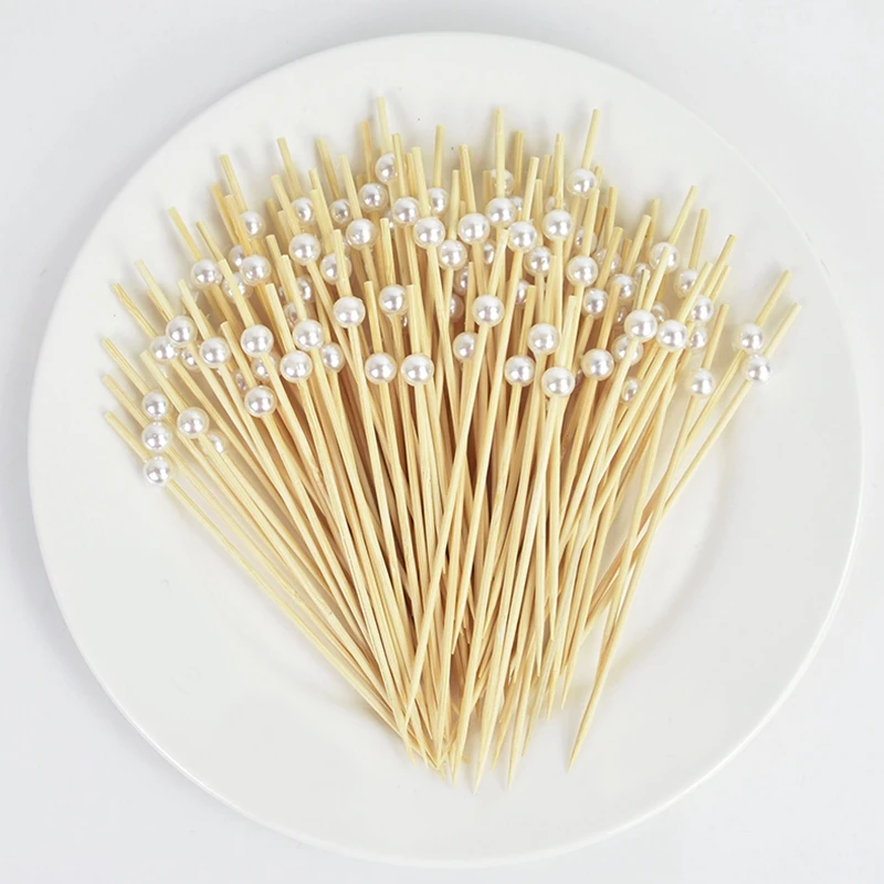 100Pcs White Pearl Bamboo Food Fruit Picks Wedding Party Disposable Cake Dessert Cocktail Sticks Buffet Cupcake Toothpick Skewer
100Pcs White Pearl Bamboo Food Fruit Picks Wedding Party Disposable Cake Dessert Cocktail Sticks Buffet Cupcake Toothpick Skewer