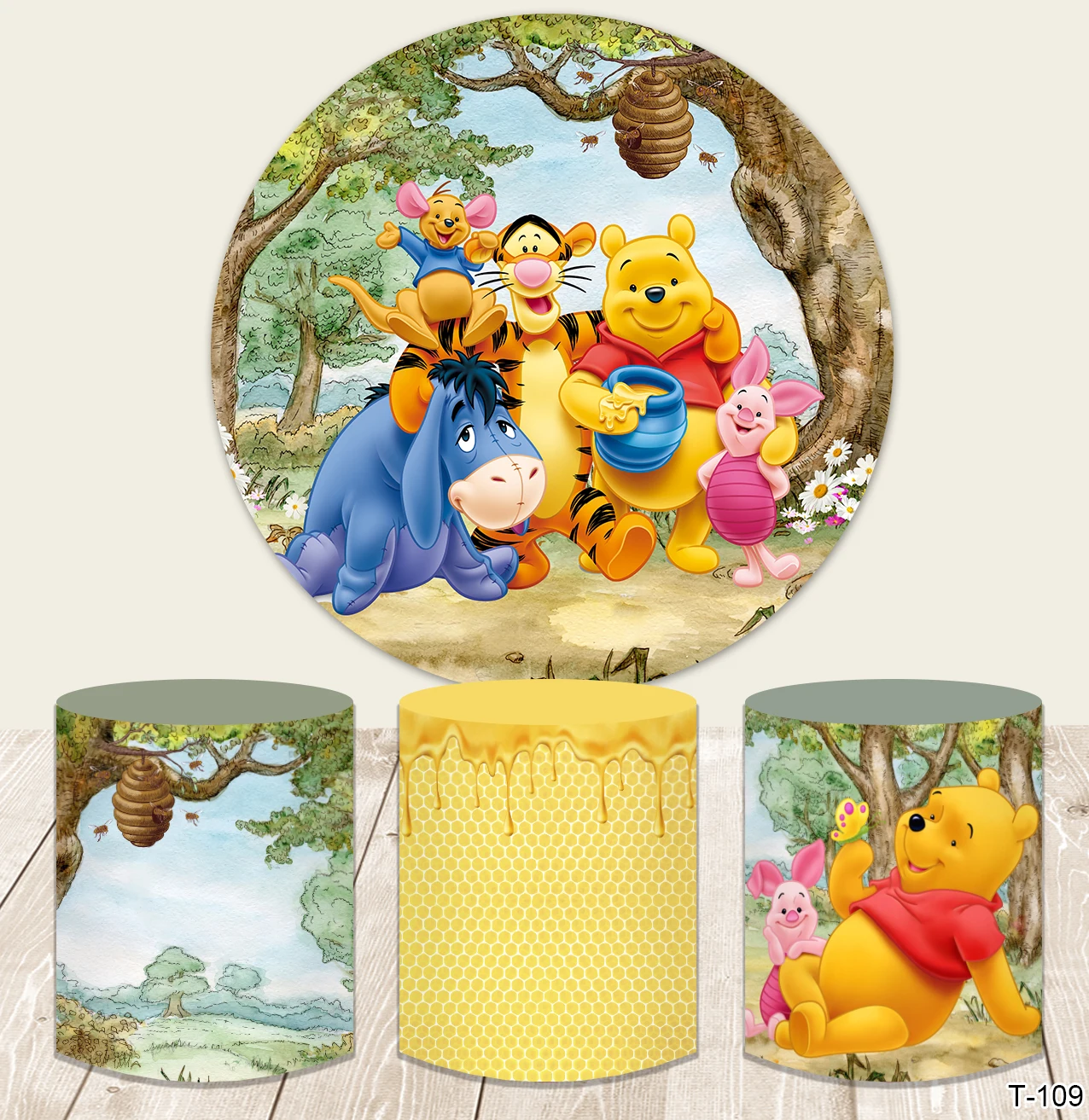Disney Customized Winnie The Pooh Round Party Backdrops Photography Background Elasitc Studio Baby Shower Birthday Party Decors
Disney Customized Winnie The Pooh Round Party Backdrops Photography Background Elasitc Studio Baby Shower Birthday Party Decors