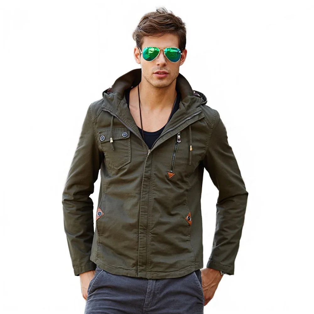 KOODAO Men's Jacket Outdoors Coat Hood Men Clothing 98% Cotton for Spring and Autumn,Khaki/Green/Black
KOODAO Men's Jacket Outdoors Coat Hood Men Clothing 98% Cotton for Spring and Autumn,Khaki/Green/Black