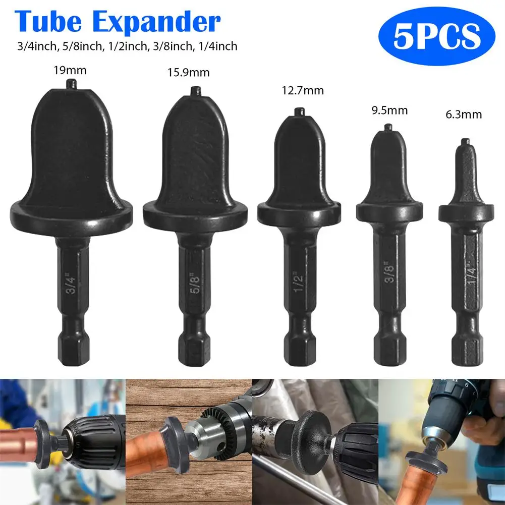 5pcs Air Conditioner Copper Tube Expander 5 Sizes Wear-resistant Swaging Tool Drill Bit Pipe Flaring Set
5pcs Air Conditioner Copper Tube Expander 5 Sizes Wear-resistant Swaging Tool Drill Bit Pipe Flaring Set