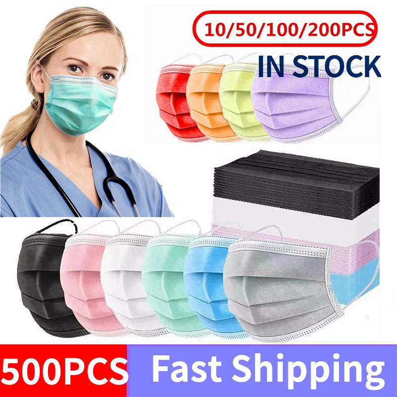 10-500Pcs mascarillas quirurgicas homologadas Disposable Face Masks Colores 3 Ply Non-Woven Adult Masque Protective Mouth Mask
10-500Pcs mascarillas quirurgicas homologadas Disposable Face Masks Colores 3 Ply Non-Woven Adult Masque Protective Mouth Mask