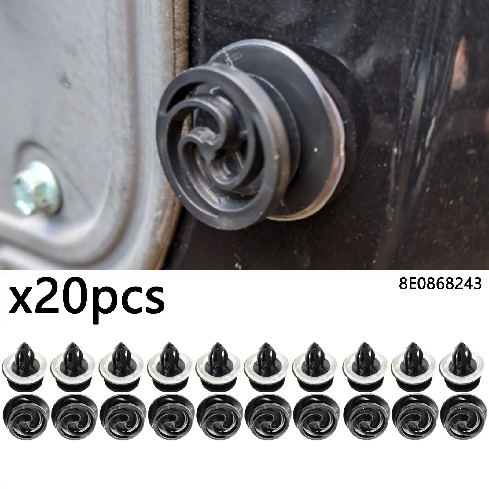 20Pcs Interior Door Panel Trim Mounting Fastener Plastic Clips Retainer OEM#8E0 868 243 Fit for Audi A4 / A4 Quattro 2002 - 2008
20Pcs Interior Door Panel Trim Mounting Fastener Plastic Clips Retainer OEM#8E0 868 243 Fit for Audi A4 / A4 Quattro 2002 - 2008
