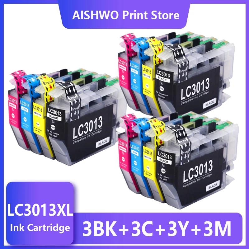 12 Pack Compatible LC3013 LC3011 LC3013XL ink Cartridge for Brother MFC-J491DW MFC-J497DW MFC-J690DW MFC-J895DW Printers
12 Pack Compatible LC3013 LC3011 LC3013XL ink Cartridge for Brother MFC-J491DW MFC-J497DW MFC-J690DW MFC-J895DW Printers