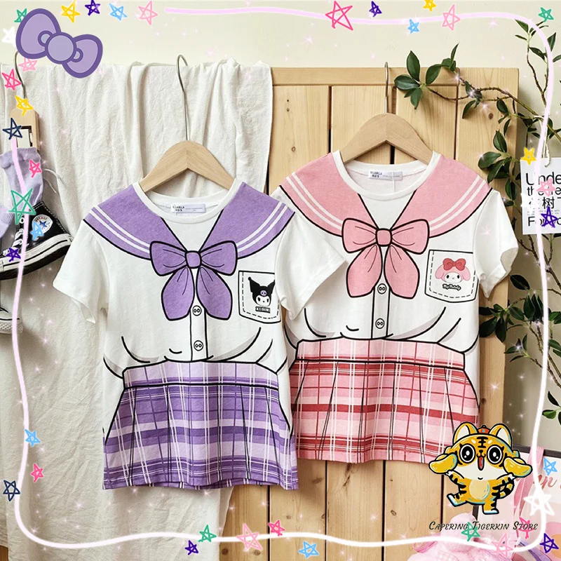Sanrio Fake Two Piece Dress Melody Kuromi Kawaii Girls Fasion Popular Pleated Skirt Children Cartoon Comfortable Casual Clothing
Sanrio Fake Two Piece Dress Melody Kuromi Kawaii Girls Fasion Popular Pleated Skirt Children Cartoon Comfortable Casual Clothing
