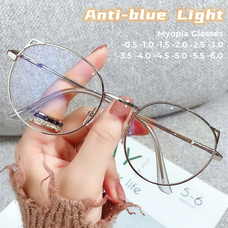 Luxury Oversized Myopia Glasses Anti-Blue Light Eyewear Women Cute Cat Ear Metal Frame Prescription Eyewear Diopter -0.5 To -6.0
Luxury Oversized Myopia Glasses Anti-Blue Light Eyewear Women Cute Cat Ear Metal Frame Prescription Eyewear Diopter -0.5 To -6.0