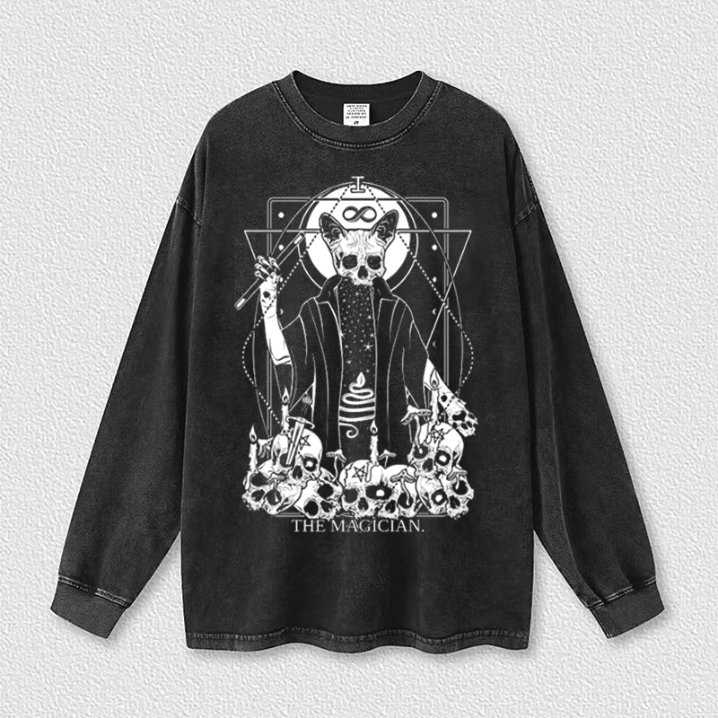 THE MIAGICIAN Skull Fashion New Long-sleeved Men Woman Oversized Gothic Hoodies Hip Hop Cotton Mens Brand Sweatshirts Streetwear
THE MIAGICIAN Skull Fashion New Long-sleeved Men Woman Oversized Gothic Hoodies Hip Hop Cotton Mens Brand Sweatshirts Streetwear