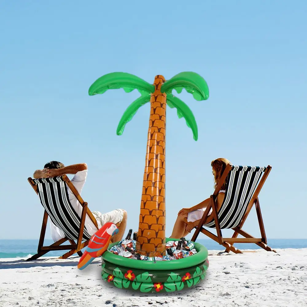 

Buffet Hawaiian Party Supplies Photo Props Inflatable Ice Bucket Coconut Trees Tropical Palm Tree Beach Party Decor