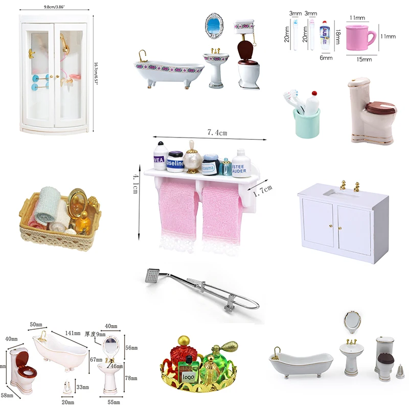 Miniature toilet 1:12 Dollhouse Miniature Furniture Simulation White Bathroom Shower Room New 1/12 for Doll House Decoration
Miniature toilet 1:12 Dollhouse Miniature Furniture Simulation White Bathroom Shower Room New 1/12 for Doll House Decoration