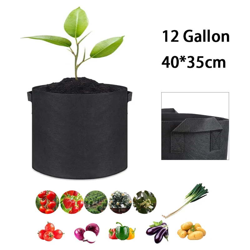 12 Gallon Hand Held Plant Thicken Grow Bags Fabric Pot Jardim Home Gardening Flowers Plant Growing Grow Garden Tools
12 Gallon Hand Held Plant Thicken Grow Bags Fabric Pot Jardim Home Gardening Flowers Plant Growing Grow Garden Tools